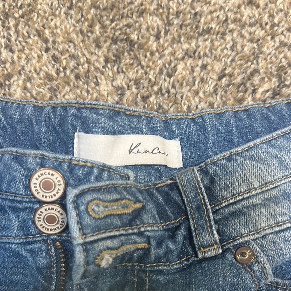 Denim Blue Distressed Women's Shorts - Picture 2 of 6